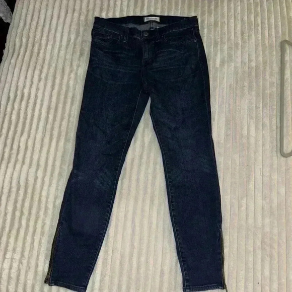 Madewell Skinny Skinny Ankle Jeans Women 29 Denim Zippers Stretch Mid Rise - Picture 2 of 9